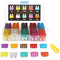Gebildet 80 Piezas Surtido Fusibles Coche Auto Fusibles de Cuchilla Estándar para Automóvil Camion Moto o Barco (3A 5A 7…